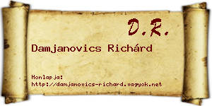 Damjanovics Richárd névjegykártya